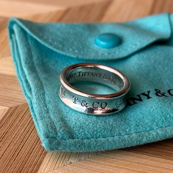 Early 2000's Tiffany & Co. Sterling Silver '1837 T & Co' Ring Size 6 - Picture 6 of 8